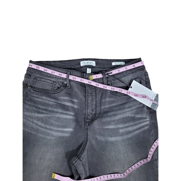 Sofia Vergara Women's Jeans Size 10 Skinny Ankle Stretch Black Rhinestones (32) - Picture 6 of 11